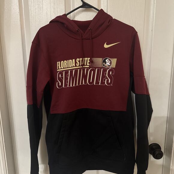 FSU Florida State Seminoles Nike Dri-Fit‎ Hoodie S Burgundy/ Garnet Gold Black - Picture 9 of 10